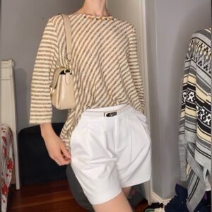 Stripped nude blouse